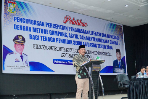 Gelar Pelatihan Metode GASING Bagi Tenaga Pendidik Sekolah Dasar, Ini Kata Aidil Kadisdikpora Kampar