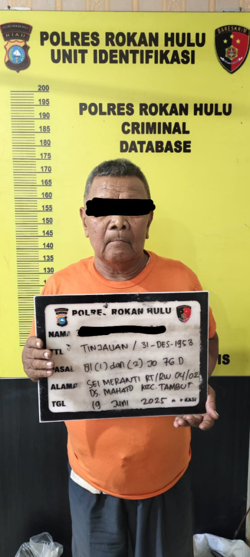 Polres Rohul Amankan Pelaku Persetubuhan Terhadap Anak di Bawah Umur