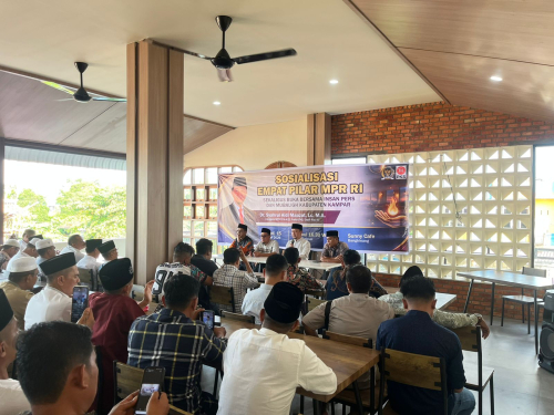 Syahrul Aidi Sosialisasikan Empat Pilar MPR RI Bareng Wartawan dan Mubaligh Kampar