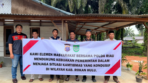 Didukung Penuh Tokoh Masyarakat dan Ahmadiyah, Ditintelkam Polda Riau Galang Persatuan Jaga Keamanan Desa Bagan Tujuh