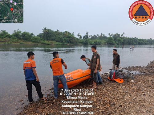 Terseret Arus Sungai Kampar, Warga Bandung Hilang dan Masih Dalam Pencarian