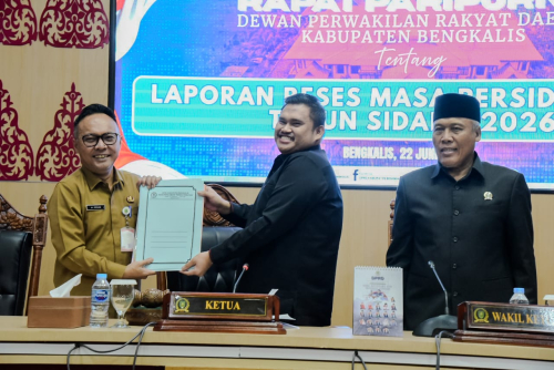 Sekda Bengkalis Terima Laporan Reses DPRD Masa Sidang II 2026