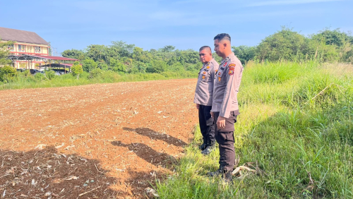 Dukung Ketahanan Pangan, Polres Rokan Hulu Cek Lahan 0,5 Hektare, Siapkan Penanaman Jagung Serentak Kuartal III