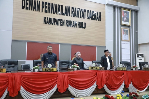 Rapat Paripurna DPRD Rokan Hulu, Pemda Sampaikan Jawaban Atas Pandangan Umum Fraksi