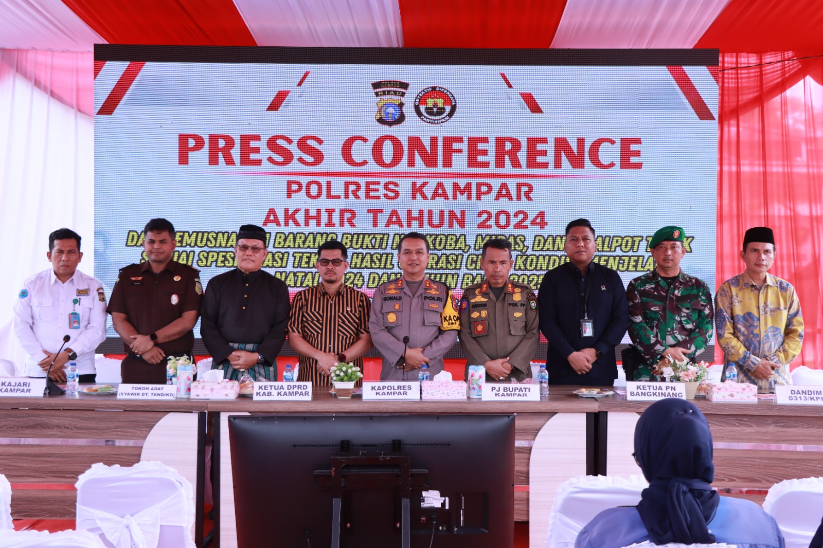 Polres Kampar Gempur Kejahatan Sepanjang 2024, Narkoba dan Kasus Pembunuhan Jadi Fokus Utama