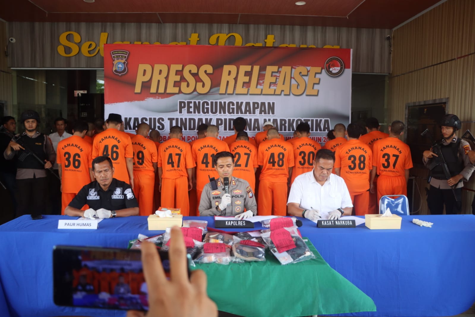 Polres Rohul Gelar Pengungkapan Kasus Narkotika, Segini Barang Bukti yang Diamankan