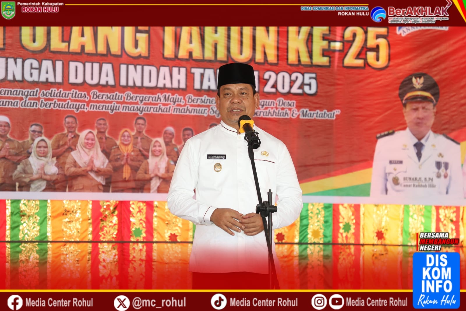 Desa Sungai Dua Indah Rayakan HUT ke-25, Wabup Rohul Apresiasi Perkembangan Desa