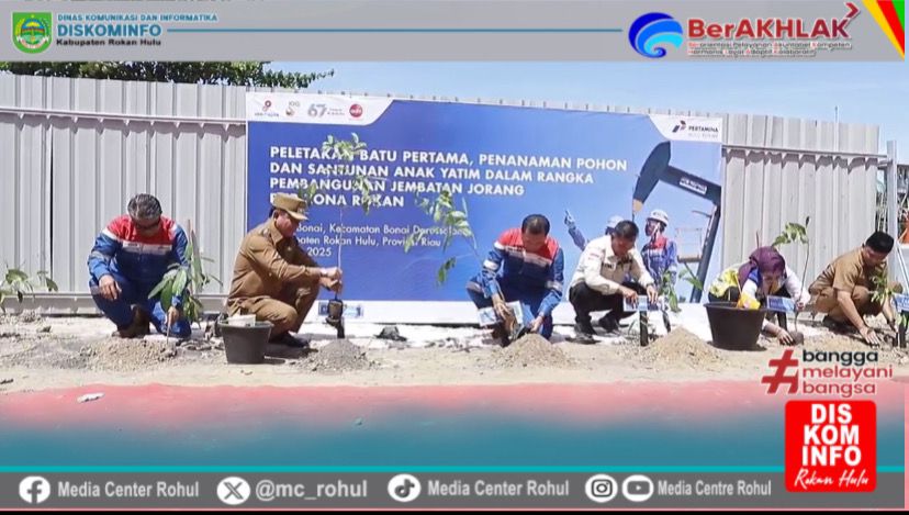 Wabup Rohul H. Syafaruddin Poti Hadiri Peletakan Batu Pertama Jembatan Jurong