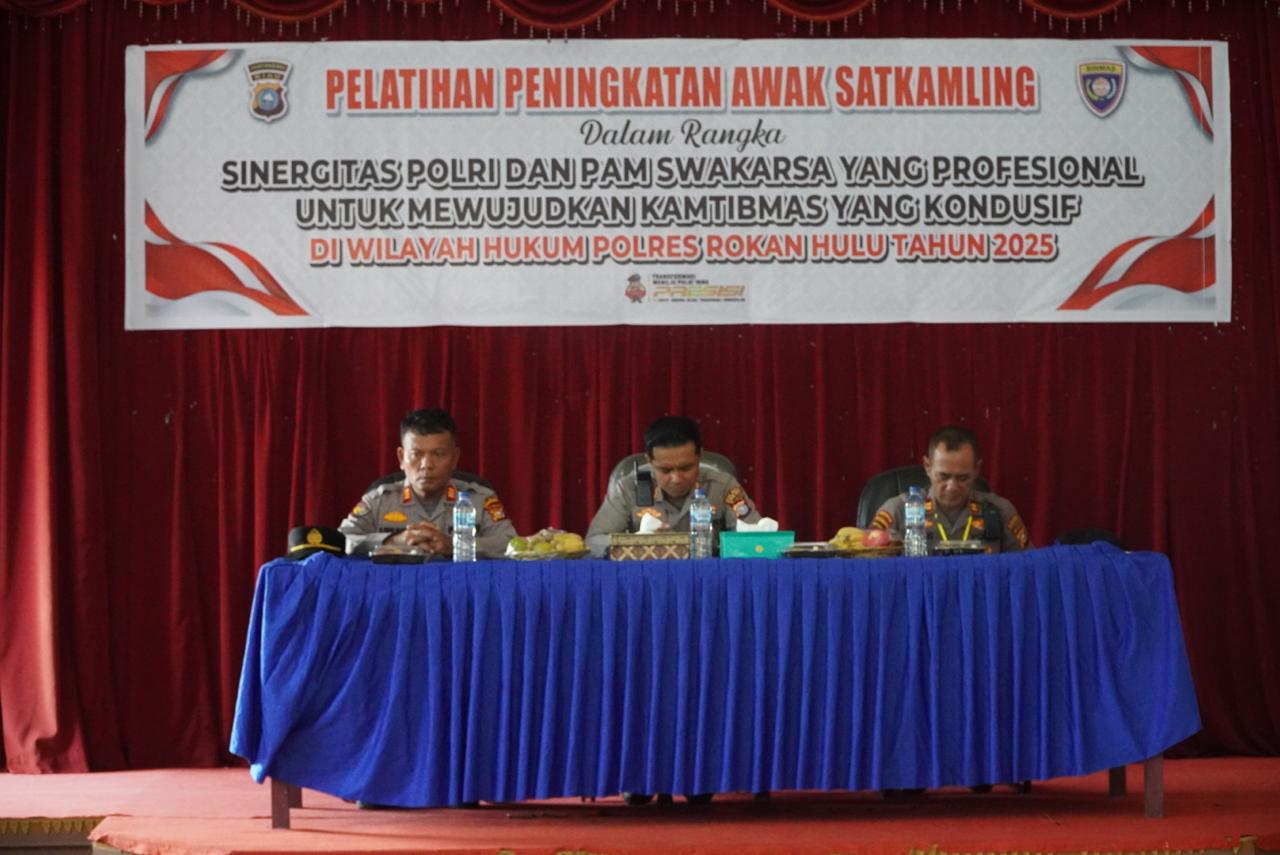 Kapolres Rohul Buka Pelatihan Peningkatan Kemampuan Awak Satkamling