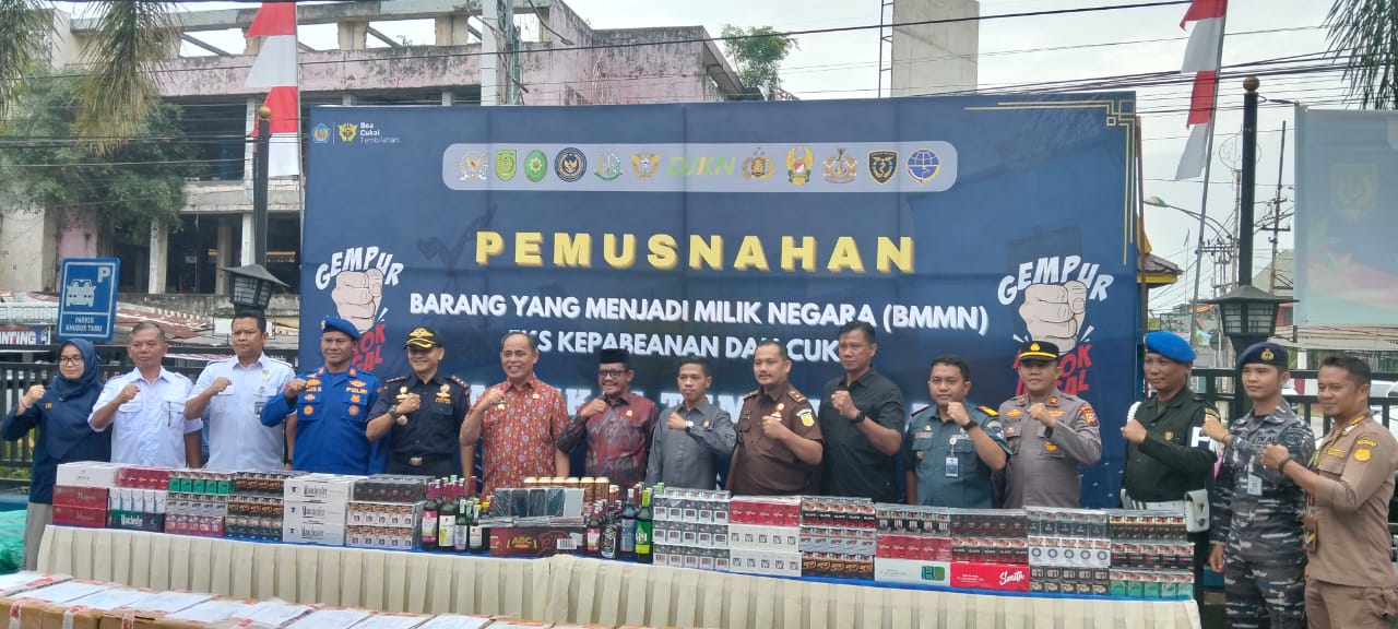Bea Cukai Tembilahan Musnahkan Barang Ilegal Senilai Rp7,6 Miliar