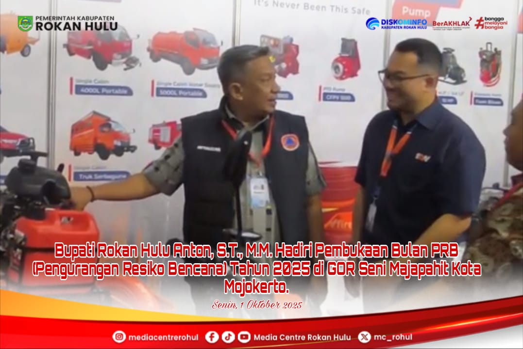 Pembukaan Bulan PRB 2025 di Mojokerto, Bupati Rohul : Bulan PRB Momentum Perkuat Sinergi Mitigasi Bencana