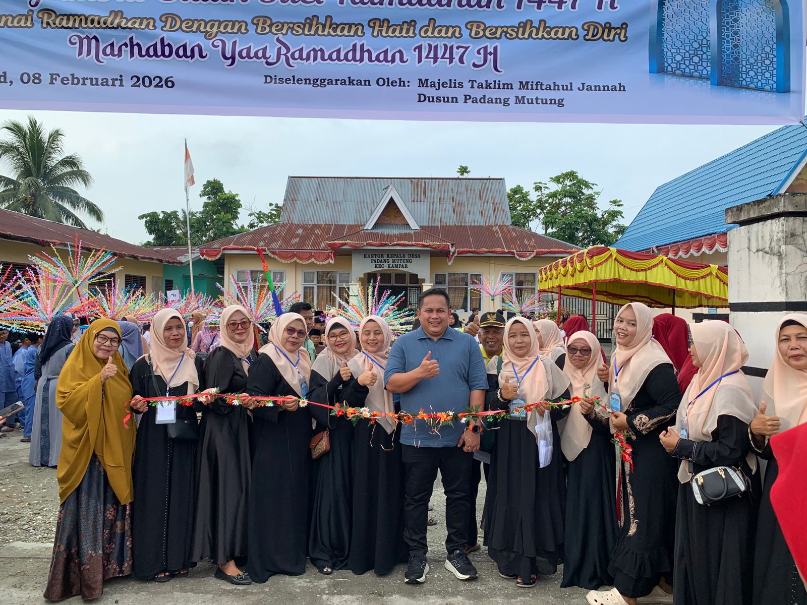 Semarak Sambut Ramadhan, Rinaldo Saputra Gelar Pawai Ta aruf di Desa Padang Mutung