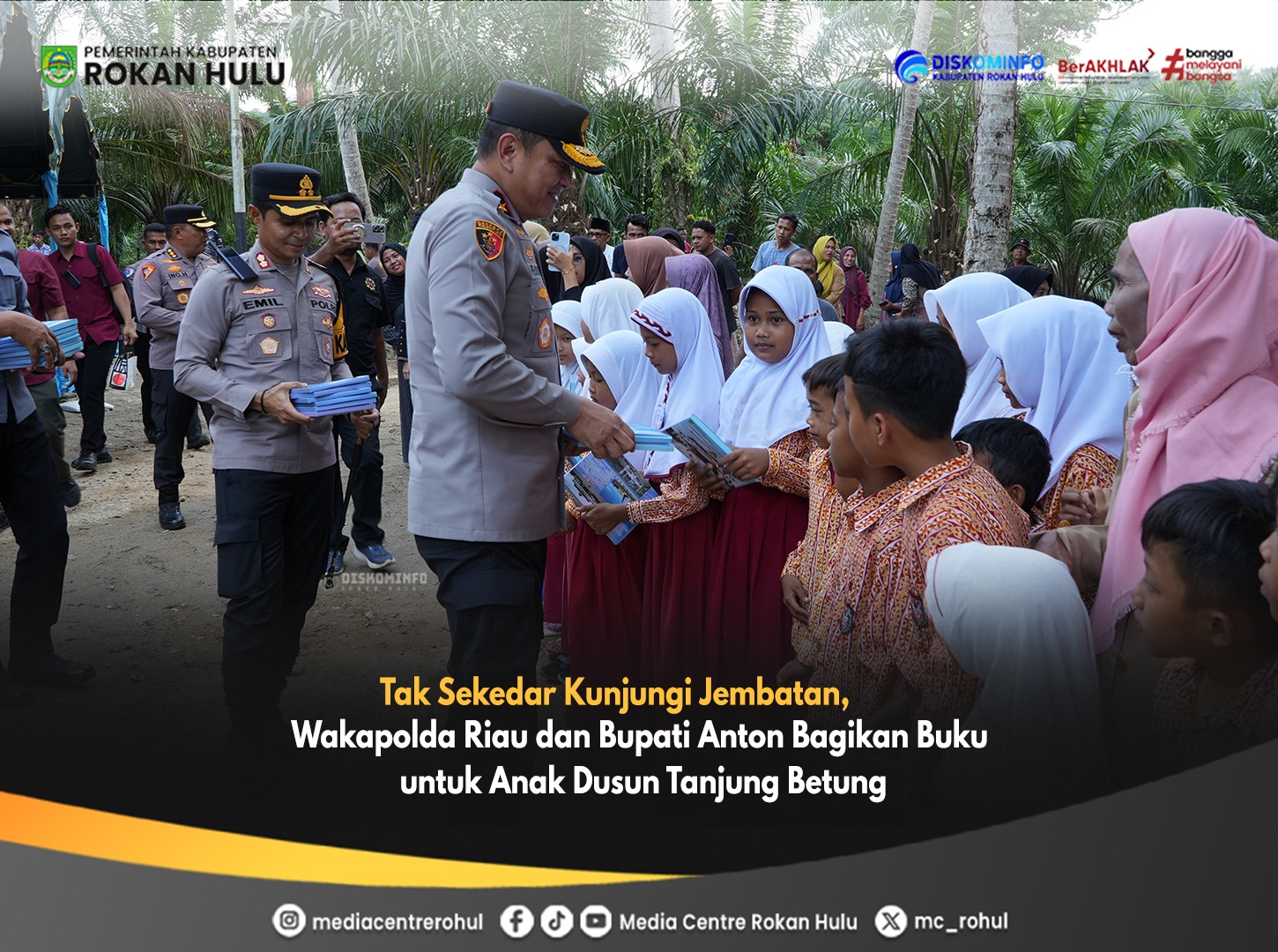 Wakapolda Riau Tinjau Renovasi Jembatan Gantung di Rohul, Perkuat Sinergi Polri dan Pemkab