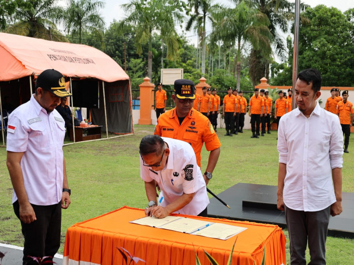 Latihan Bersama Perkuat Sinergi Penyelamatan, Pemkab Kampar Tekankan Kolaborasi Lintas OPD