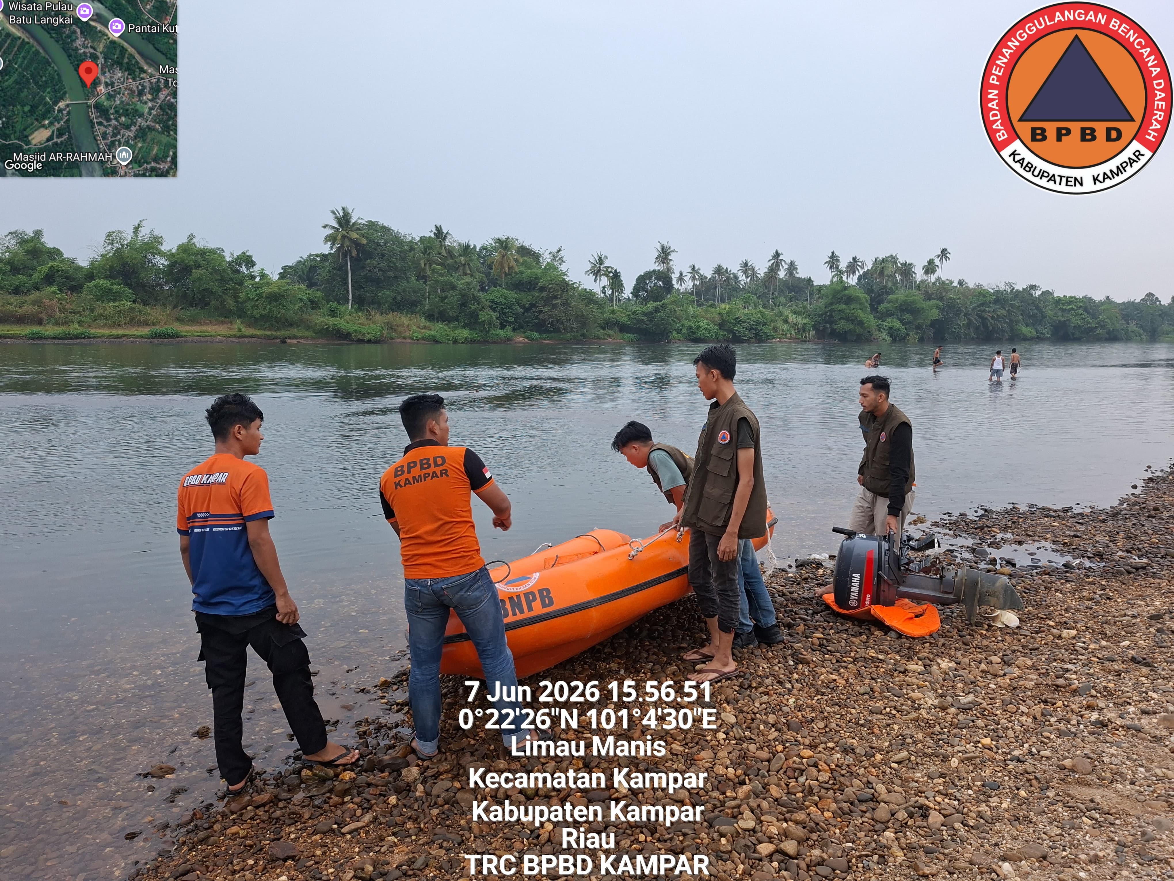 Terseret Arus Sungai Kampar, Warga Bandung Hilang dan Masih Dalam Pencarian