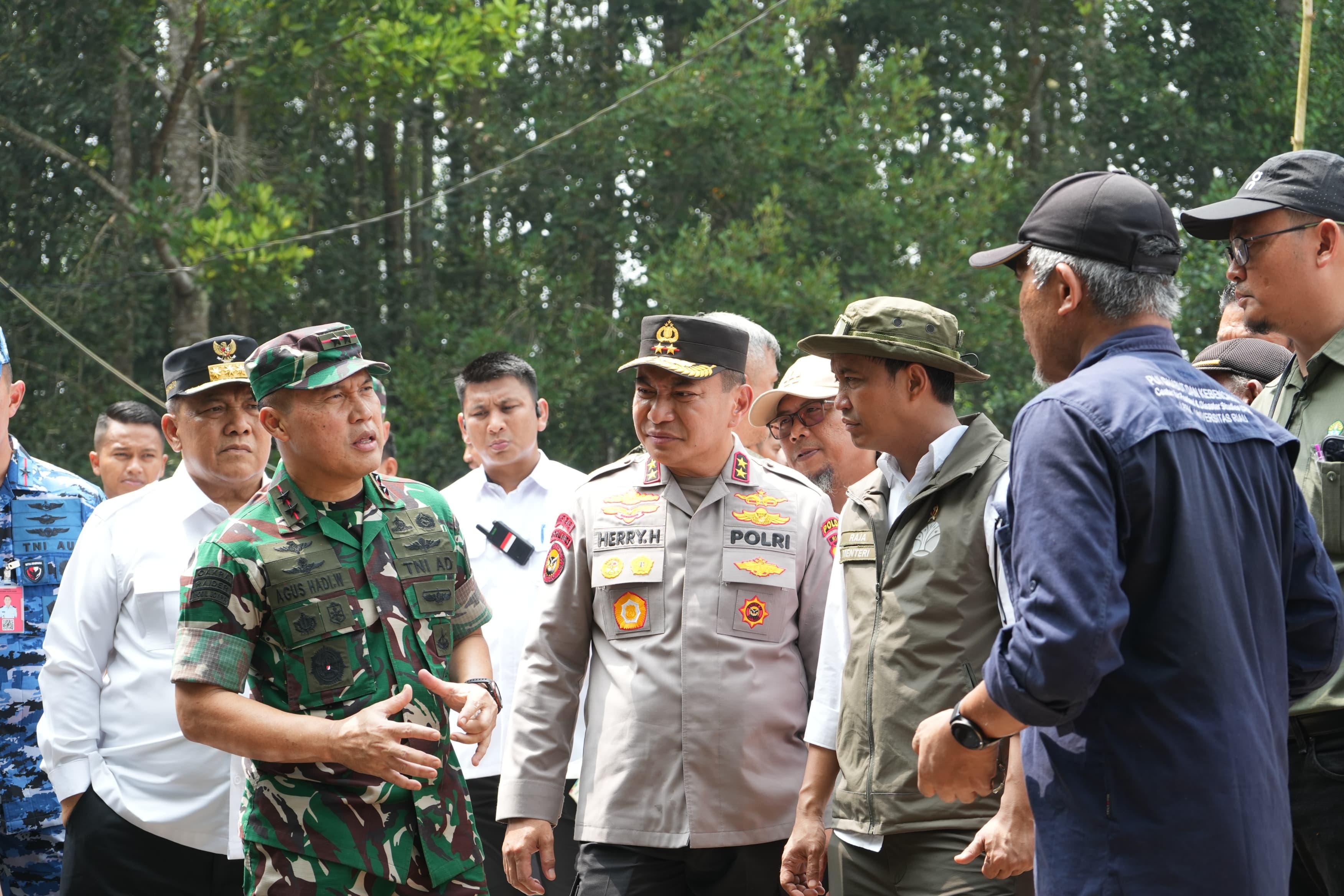 Cegah Karhutla di Riau, Menteri Kehutanan, Pangdam dan Kapolda Perkuat Restorasi Gambut di Bengkalis