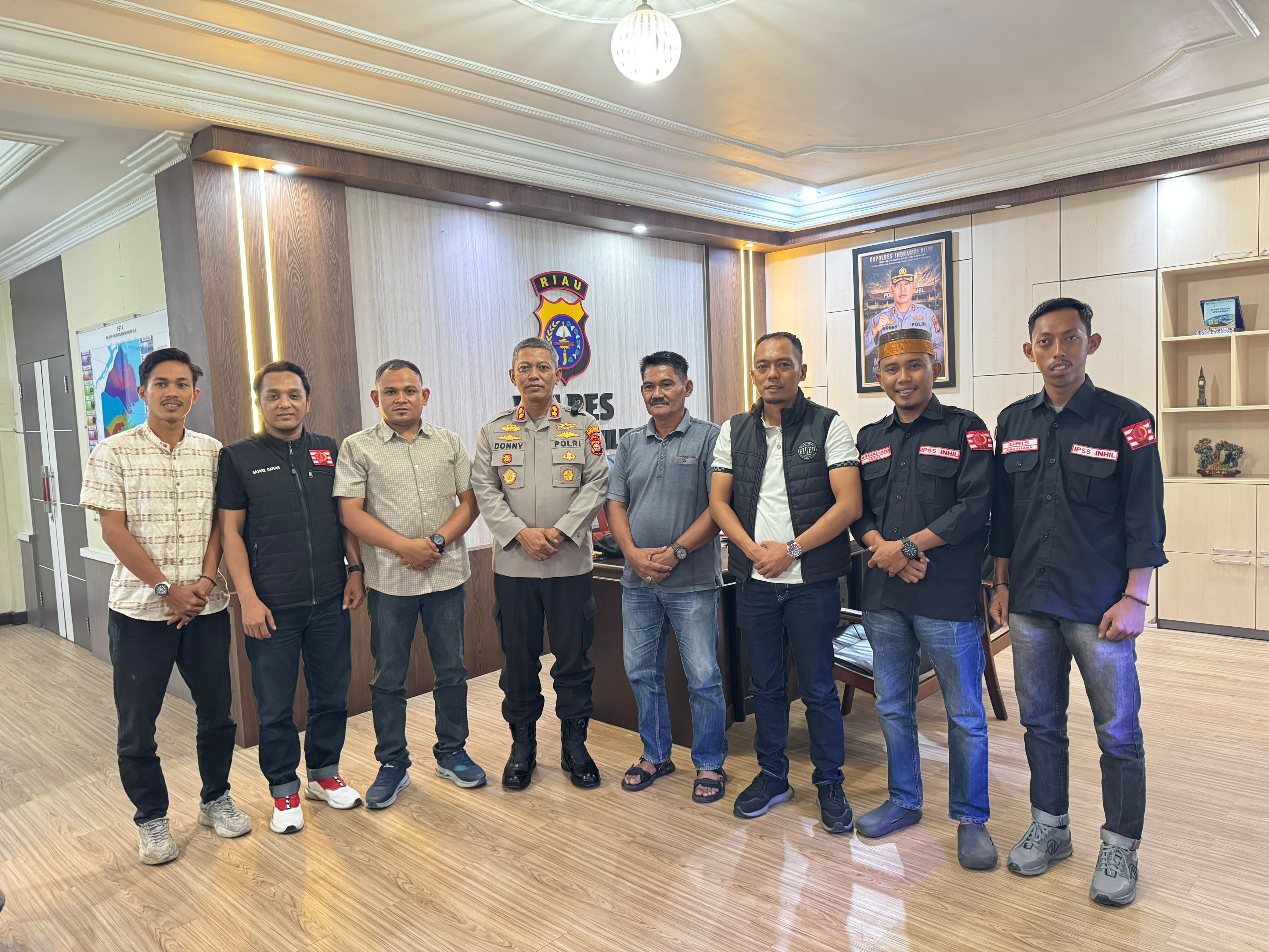 Pererat Silaturahmi, Kapolres Inhil Bersama KKSS, IPSS dan IWO Riau Sepakat Jaga Kamtibmas