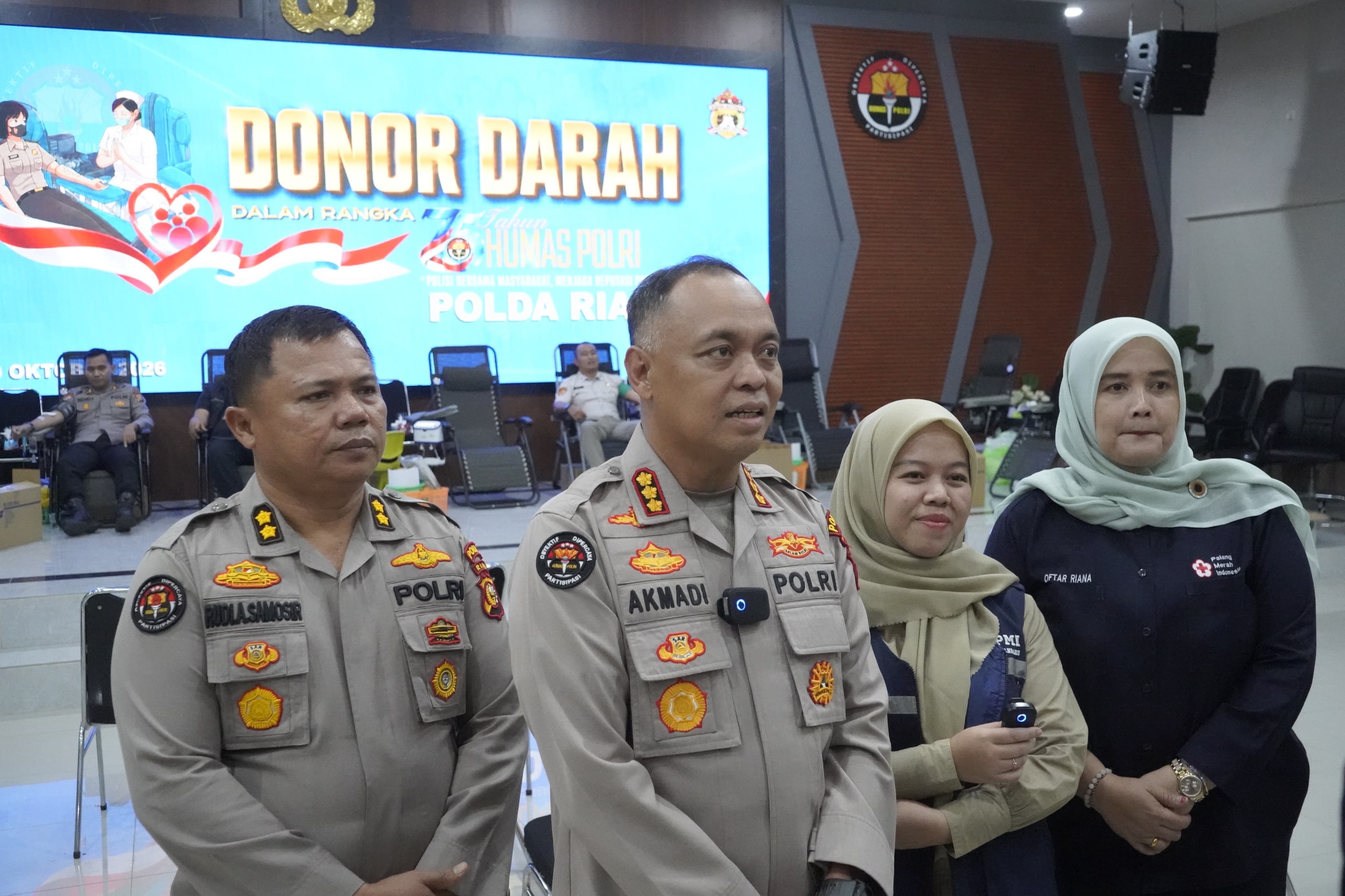 Sambut Hari Jadi ke-75 Humas Polri, Polda Riau Gelar Donor Darah sebagai Wujud Nyata Kepedulian kepada Masyarakat