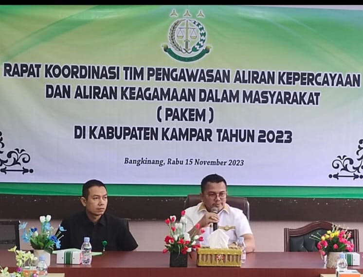 Kejari Kampar Gelar Rapat Koordinasi Tim PAKEM Tahun 2023